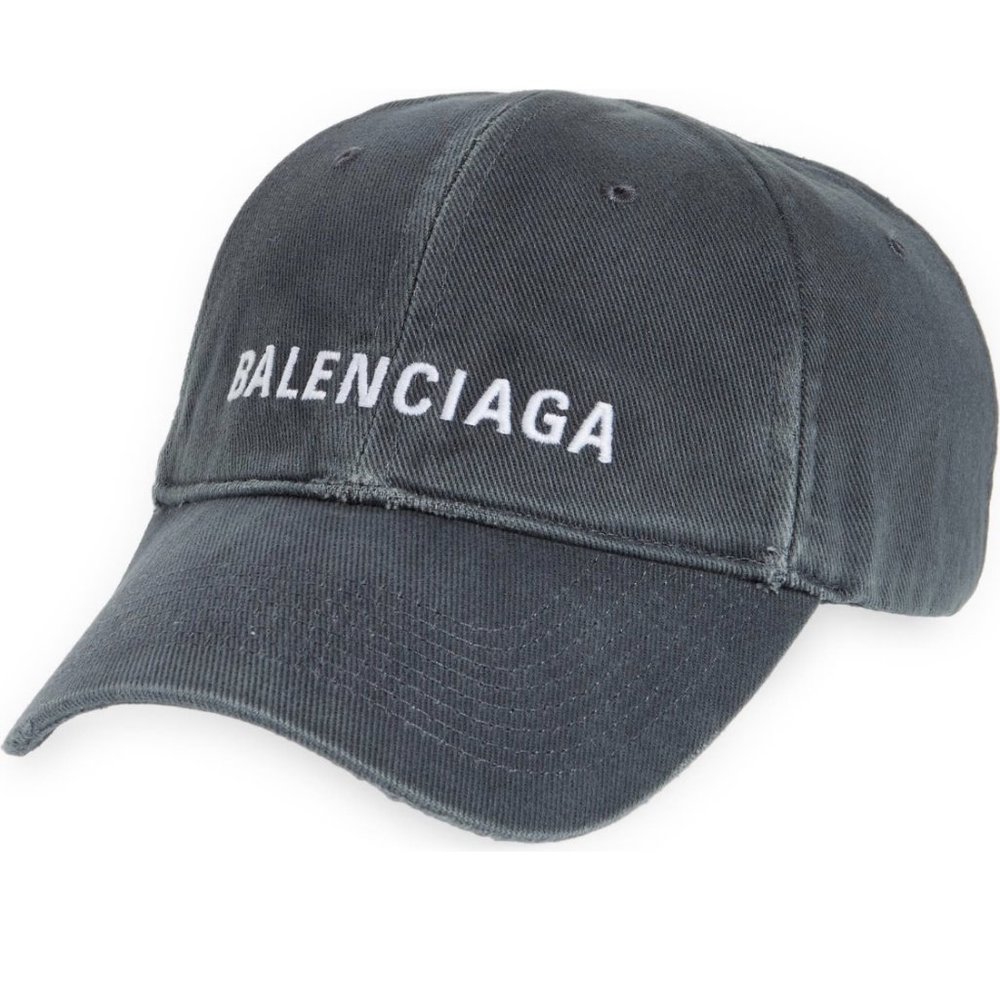 Balenciaga Embroidered Logo Organic Cotton Baseball Cap